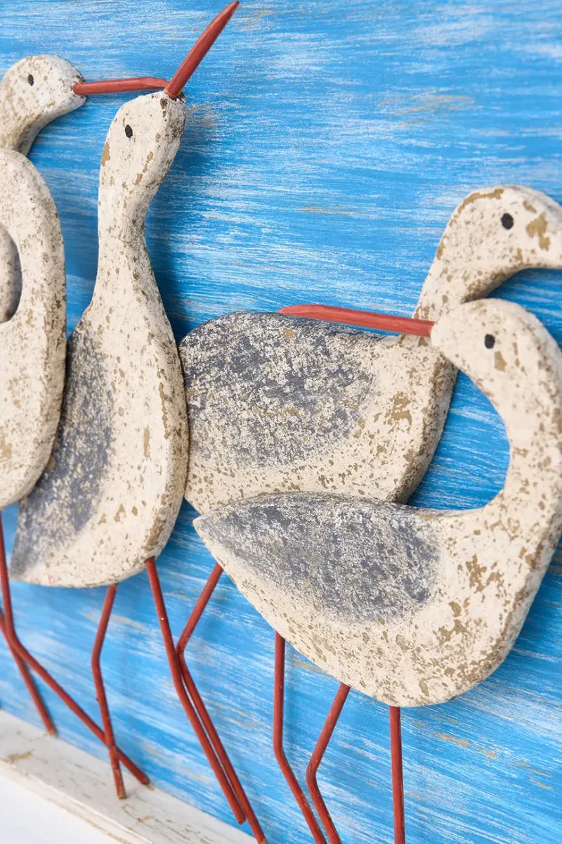 Cuadro de madera con pájaros costeros – Image 6