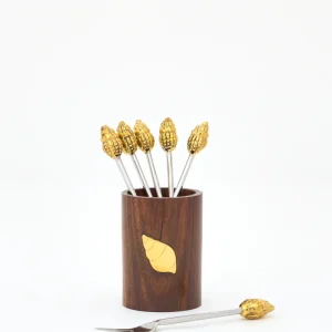 Pinchos cocktail caracola set 6 con cubo