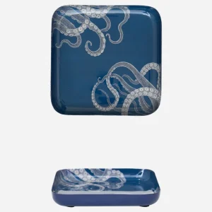 Bandeja metal pulpo formato cuadrado