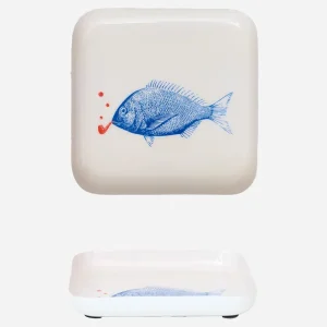 Bandeja metal pez ilustrado