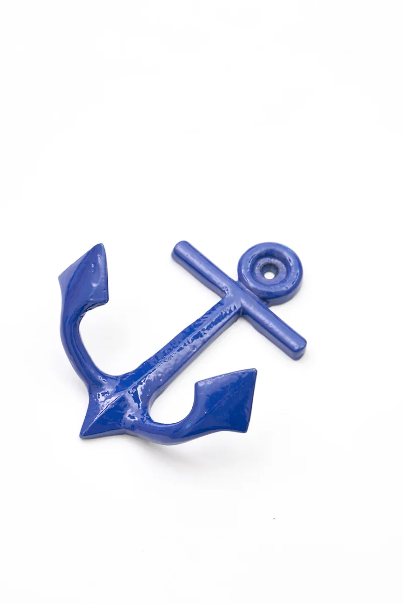 Perchero ancla lacado en azul - D846A – Image 4