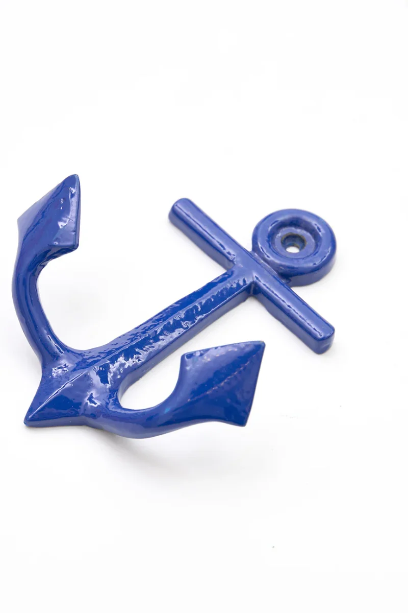 Perchero ancla lacado en azul - D846A – Image 3