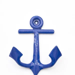 Perchero ancla lacado en azul - D846A