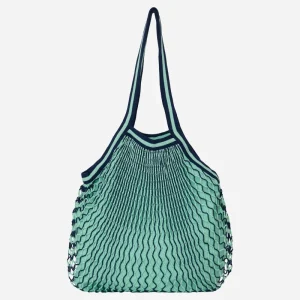 Bolsa rejilla algodón reciclado bicolor