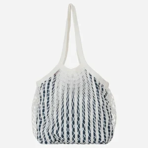 Bolsa rejilla algodón reciclado rayas