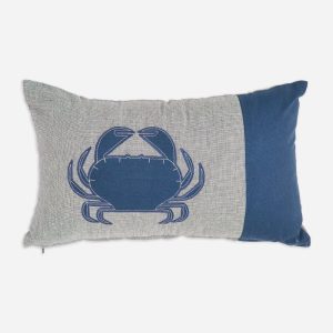 Cojín algodón cangrejo azul