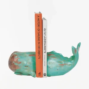 Sujetalibros ballena en resina - D1417