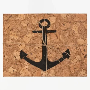 Salvamantel de corcho con ancla