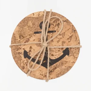 Set de 6 posavasos redondos ancla - D1986