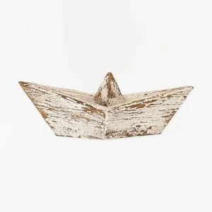 Barco blanco de madera envejecida - D2240