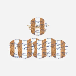 Posavasos de corcho con peces