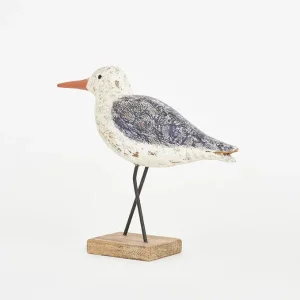 Gaviota decorativa con base de madera