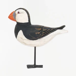 Frailecillo de madera con pie de metal