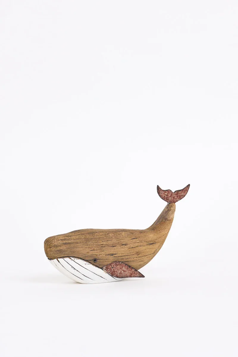 Ballena de madera con toque envejecido – Image 2