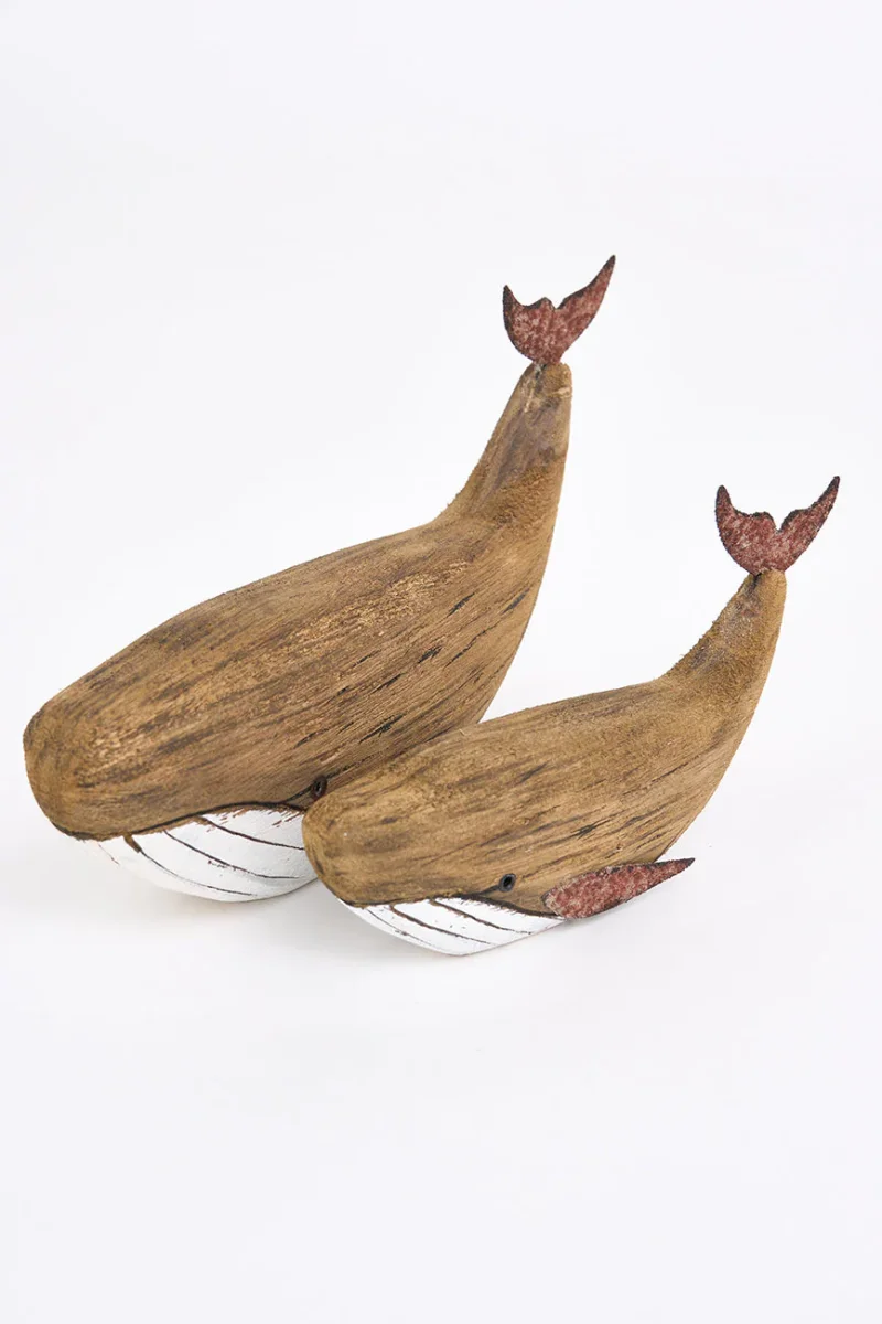 Ballena de madera con toque envejecido – Image 6