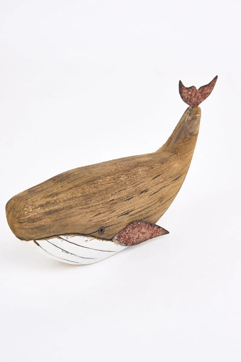 Ballena de madera con toque envejecido – Image 7