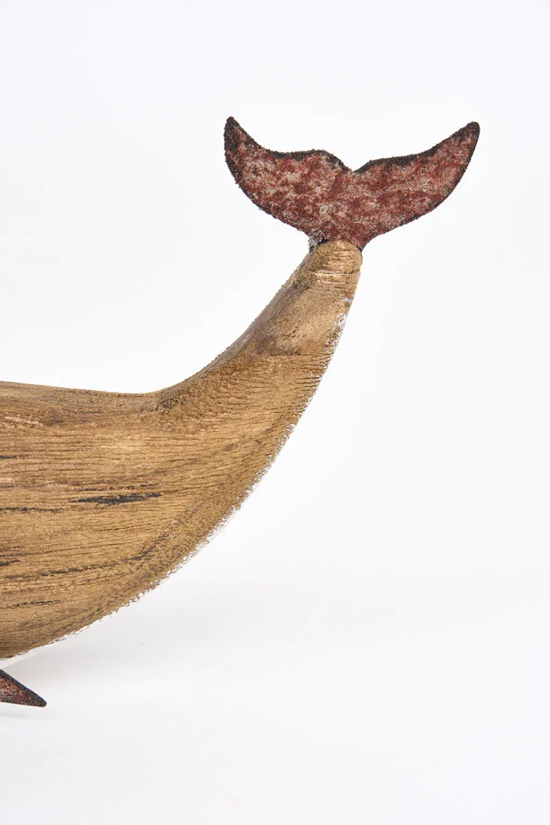 Ballena de madera con toque envejecido – Image 8