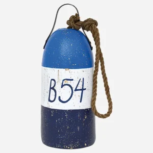 Boya azul envejecida con cuerda