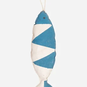 Cojín con forma de pez hecho en canvás - D6726