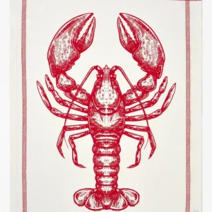 Trapo de cocina con langosta algodón drill