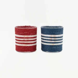 Set de 2 portavelas de cristal - D7183