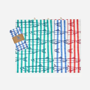 Set de 3 paños de cocina con peces