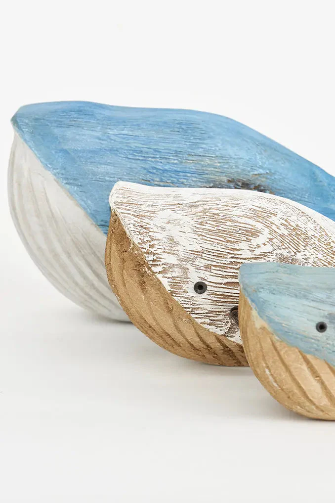 Ballena decorativa de madera y metal grande – Image 6