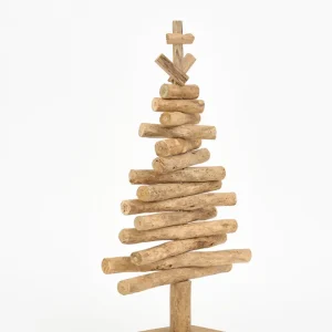 Arbol navidad pequeño de madera con estrella