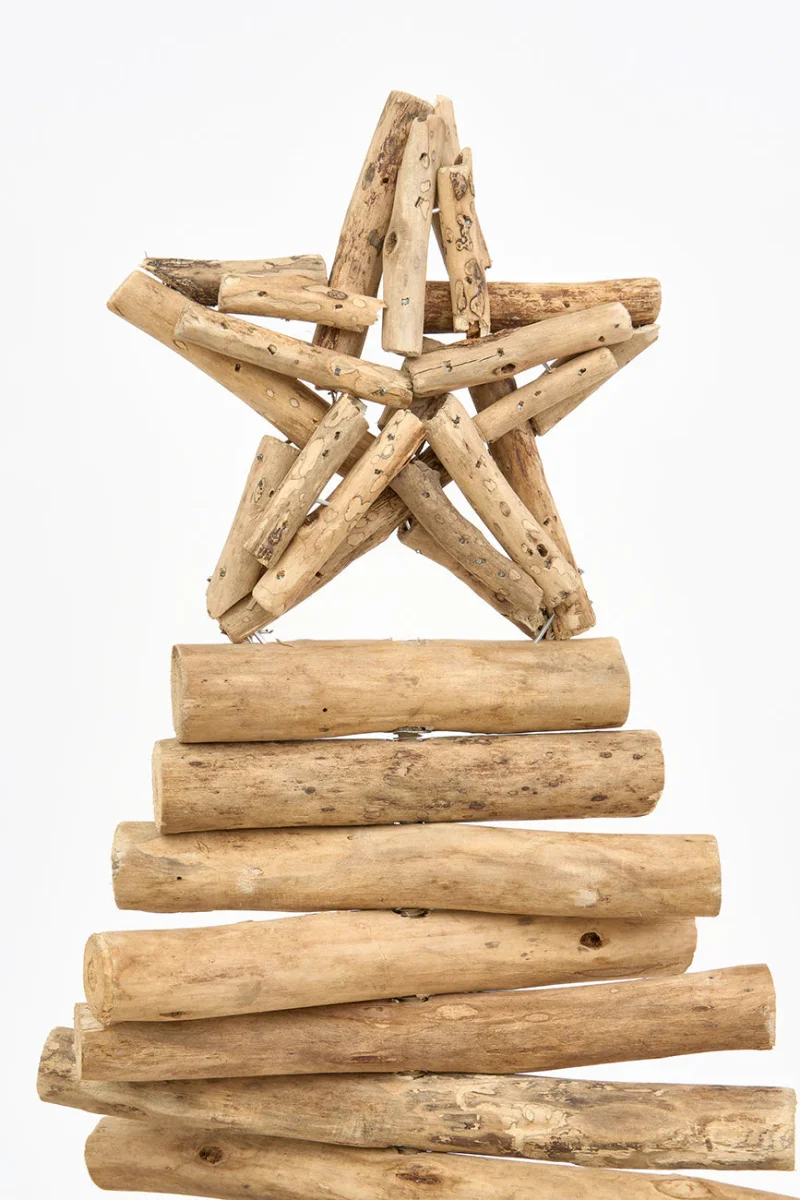 Arbol navidad de madera con estrella – Image 6
