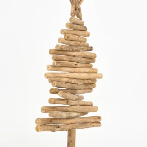 Arbol navidad de madera con estrella