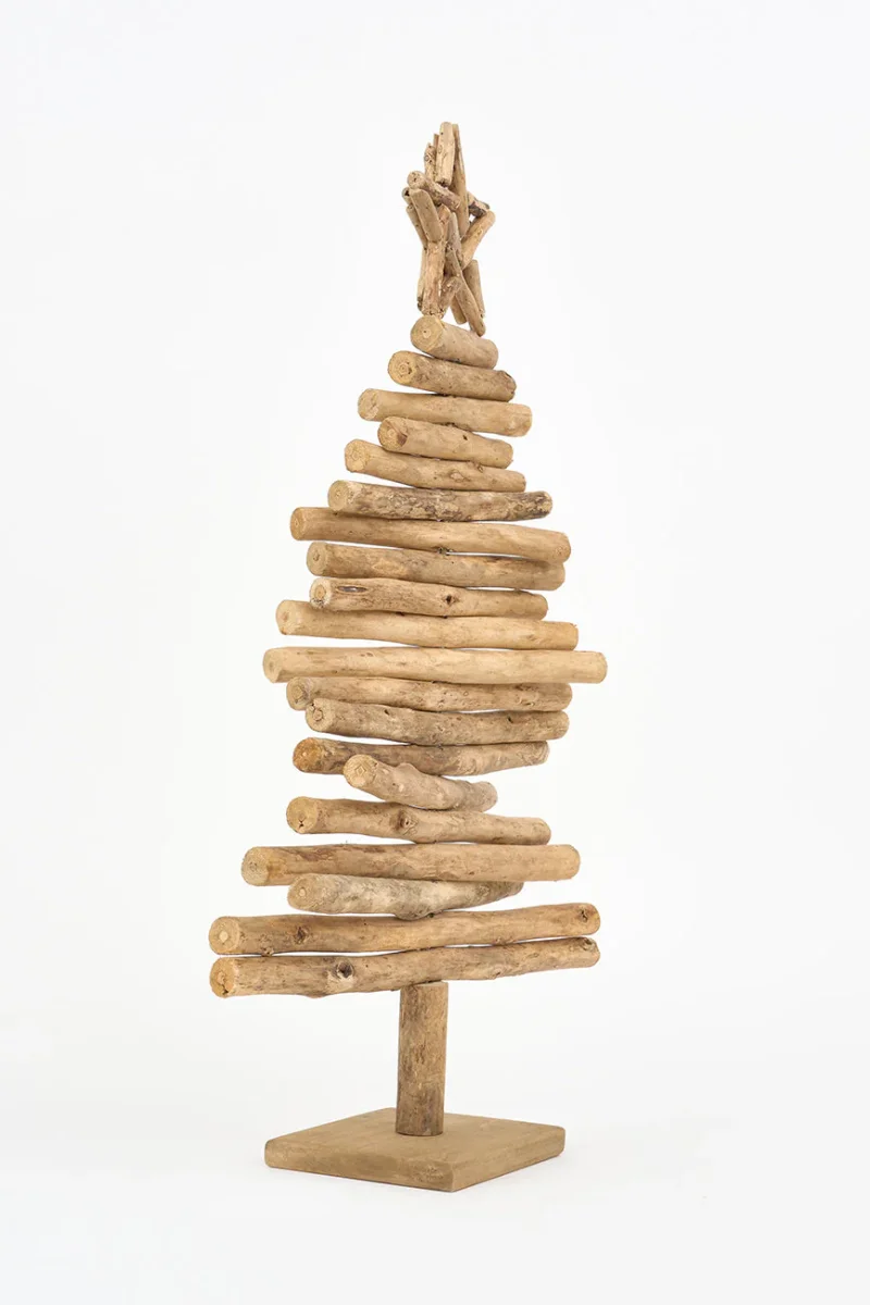 Arbol navidad de madera con estrella – Image 2