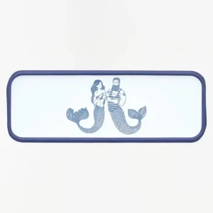 Bandeja en metal esmaltado con sirenas