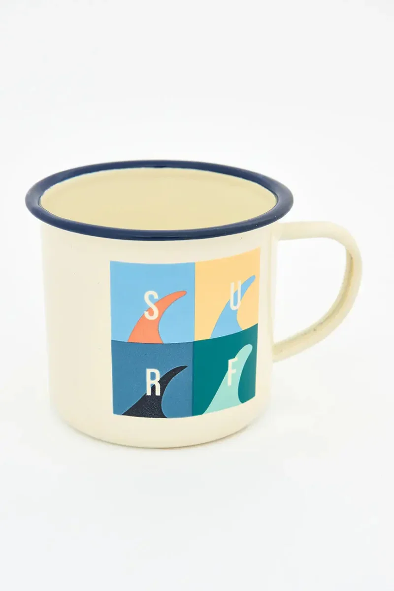 Mug mediano con motivos surf en metal esmaltado – Image 3