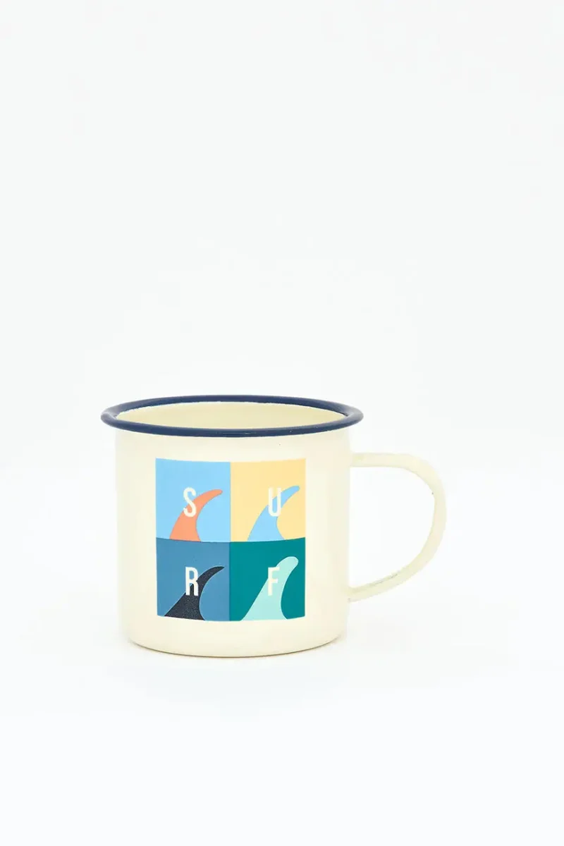 Mug mediano con motivos surf en metal esmaltado – Image 2
