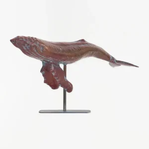Ballena jorobada tamaño grande decorativa con base de metal