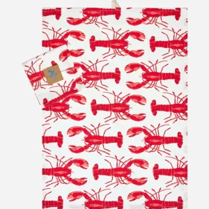 Paño cocina algodón estampado langostas