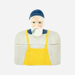 Caja cerámica pescador 13 cm