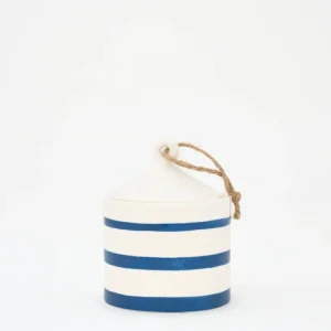 Bote de gres a rayas marineras