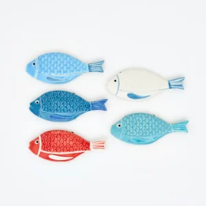 Set de 5 imanes de peces de cerámica