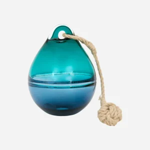 Boya decorativa de vidrio azul