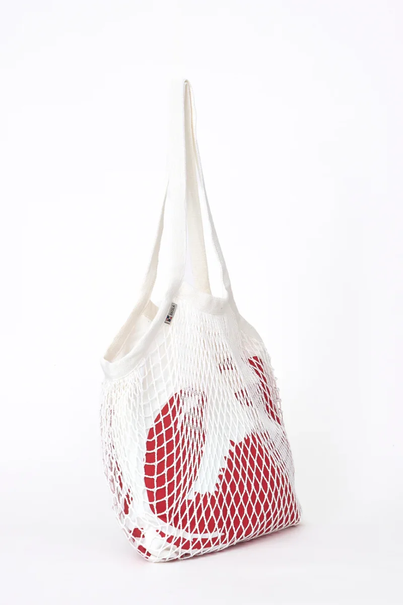 Bolso de red con cangrejo serigrafiado en forro interior – Image 3