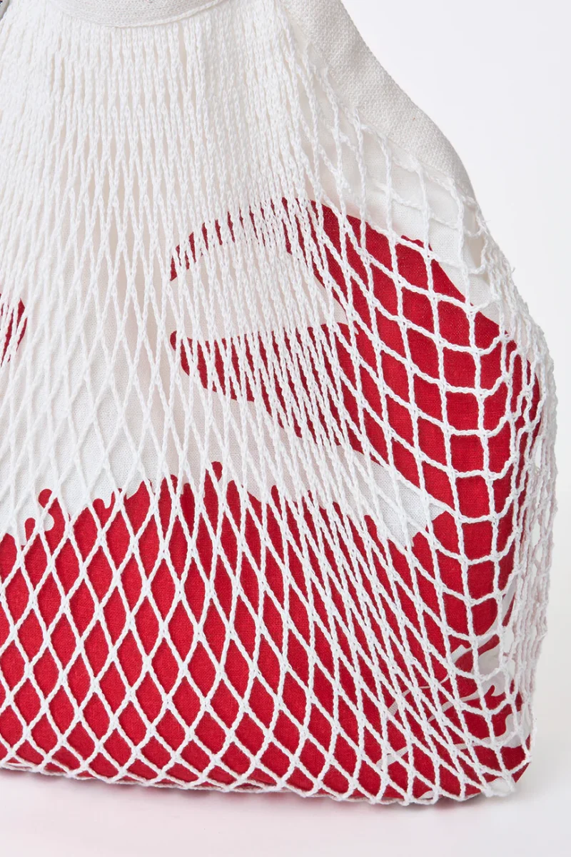 Bolso de red con cangrejo serigrafiado en forro interior – Image 6