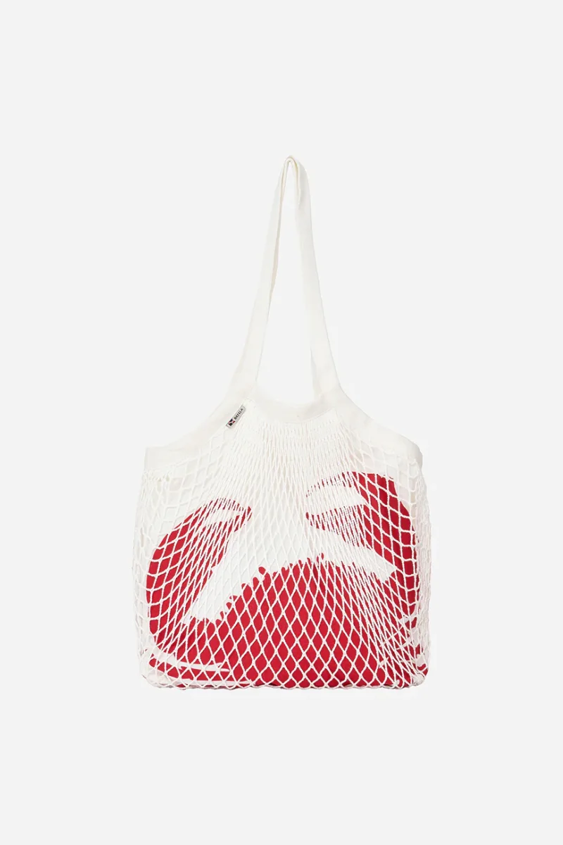 Bolso de red con cangrejo serigrafiado en forro interior – Image 2
