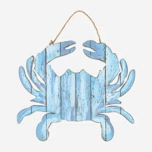 Colgante de madera con forma de cangrejo