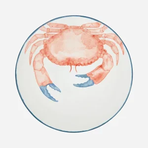 Plato grande de gres con cangrejo