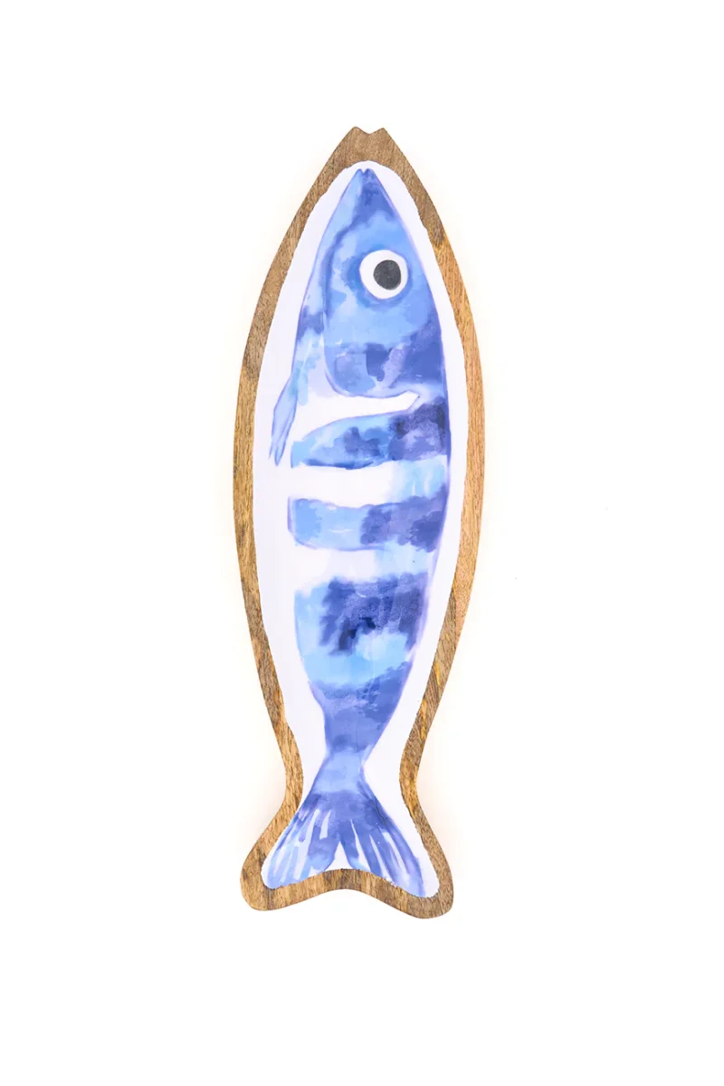 Bandeja de madera esmaltada con forma de pez – Image 4