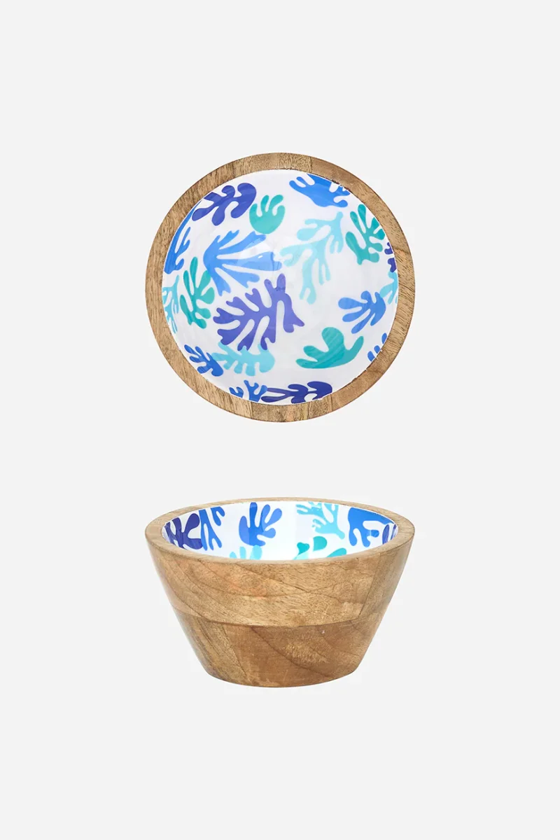 Bol pequeño de madera con un coral pintado en el interior – Image 2