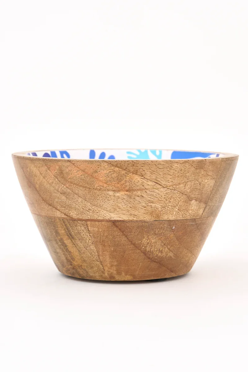 Bol pequeño de madera con un coral pintado en el interior – Image 6