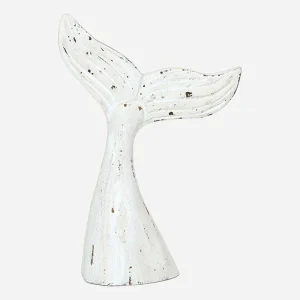 Cola de ballena decorativa de madera, pequeña