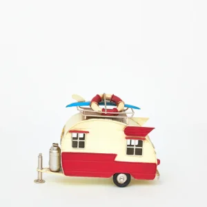 Caravana surfera decorativa de metal